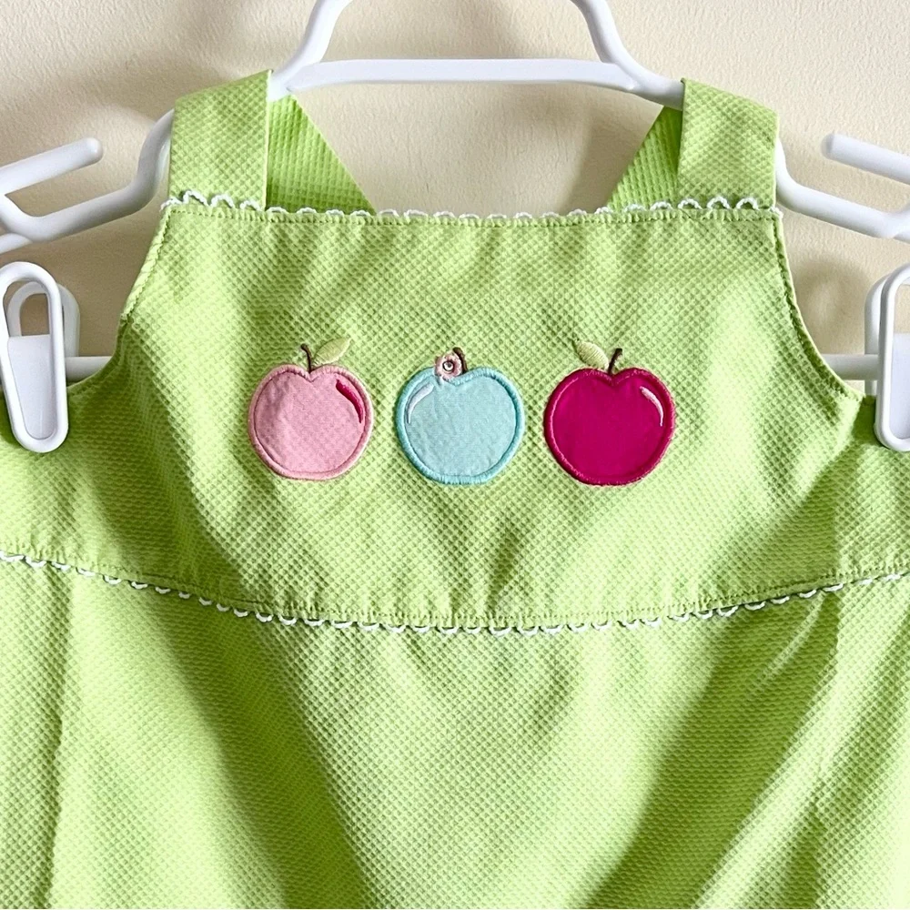 NWTs Vintage Gymboree Candy Apple lime Apple top Sz 8‎ apron halter